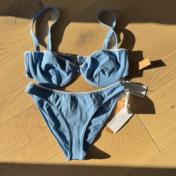 NWT Reformation Bikini Blue—Top Size Large, Bottoms Size Medium - Picture 2 of 16